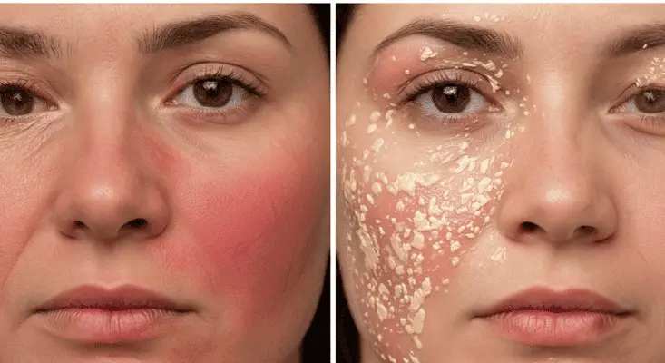 Rosácea vs Dermatitis