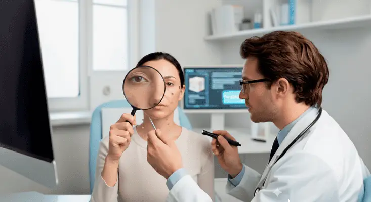 Mancha nueva en la piel causas