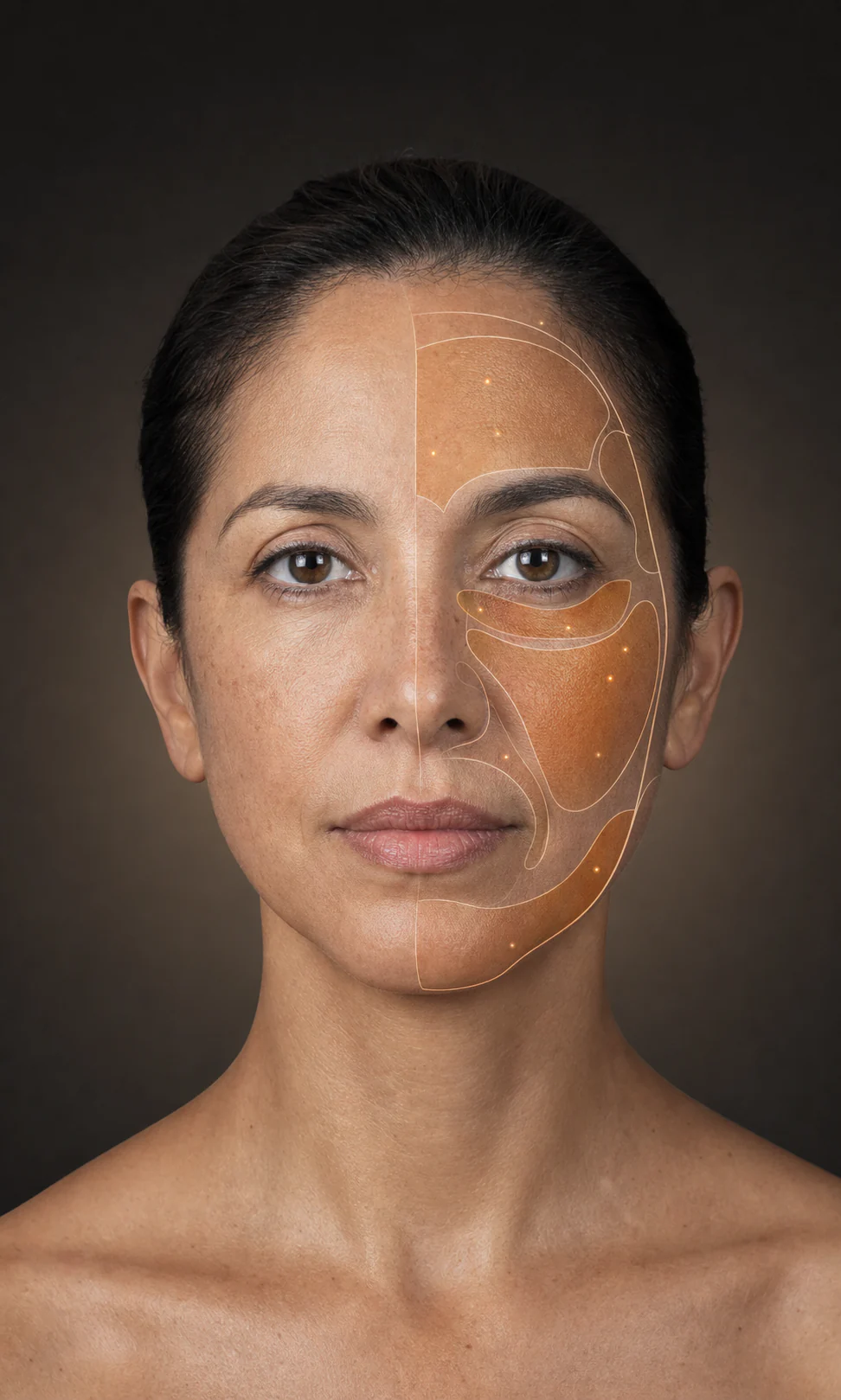 Análisis facial con inteligencia artificial y mapa por zonas para clínicas dermoestéticas